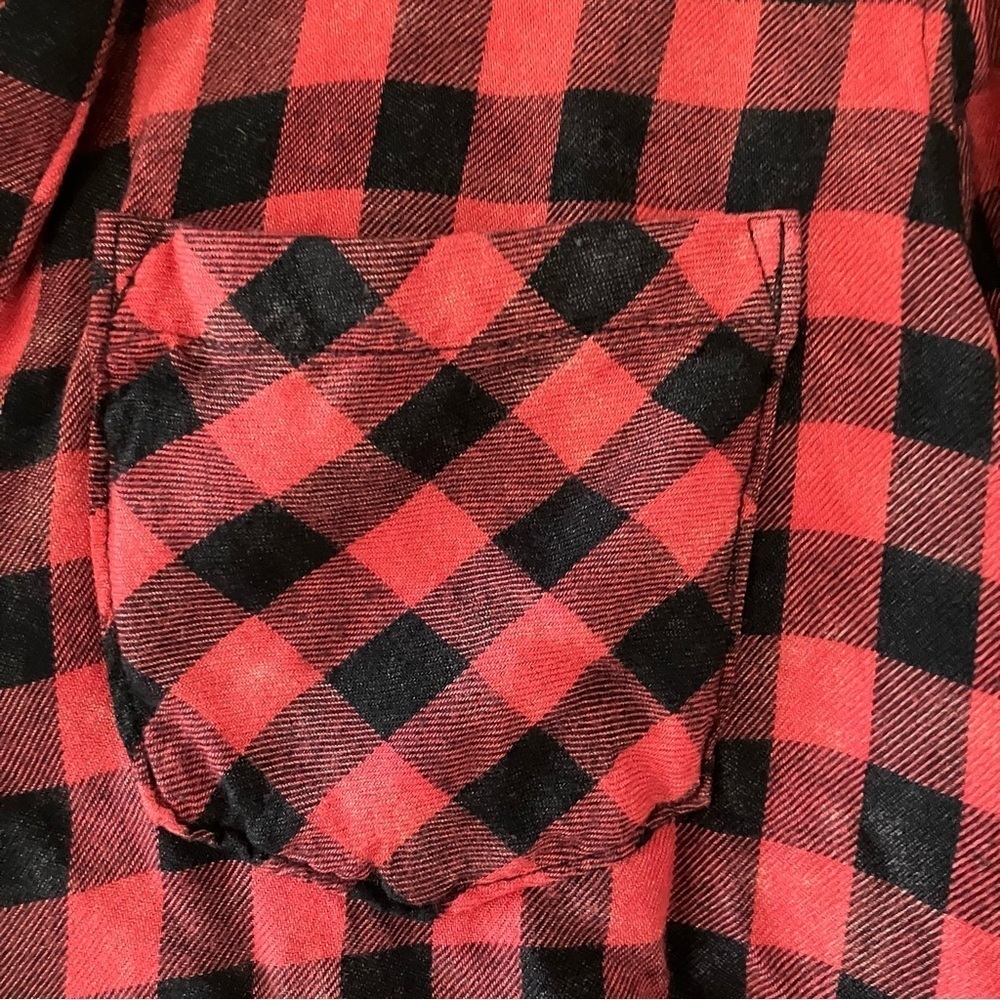 Cloth & Stone Anthropology Red Plaid Flannel Top (M) - Picture 3 of 8